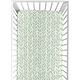 preview thumbnail 1 of 4, Sweet Jojo Designs Green and White Leaf Floral Collection Girl Fitted Crib Sheet - Boho Farmhouse Sunflower Collection
