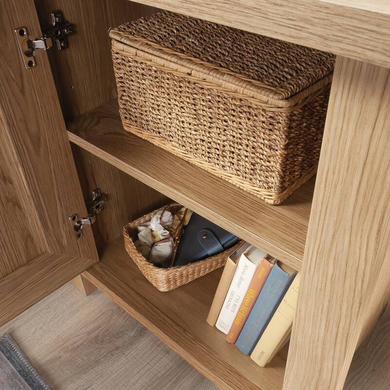 Wood Nightstand with File Drawer, Brown