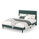 preview thumbnail 13 of 26, Twin Bed Frame Upholstered Platform Bed with Fabric Headboard, Non-Slip and Noise-Free