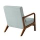 preview thumbnail 80 of 161, 25" W Mid Century Upholstered Wood Accent Chair with Pillow