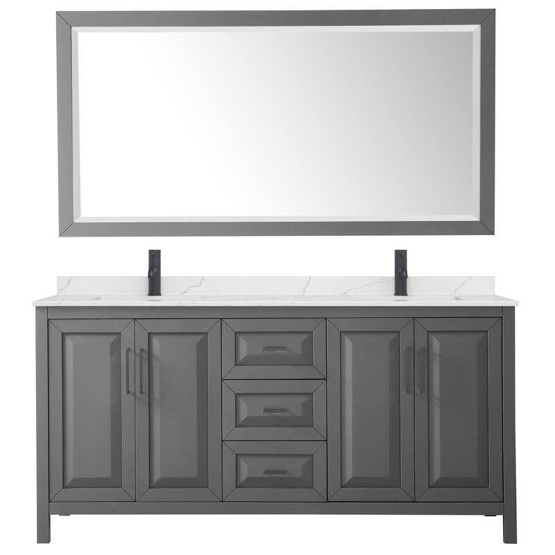 Wyndham Collection WCV252572D-QTZ-UNSM70 Daria 72" Free Standing