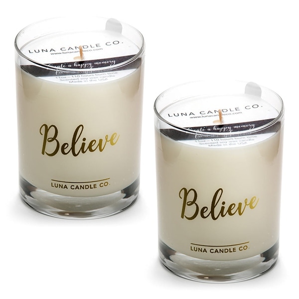 Pine Balsam Candle, Premium Natural Soy Wax, Low Smoke, USA (2 Pack)