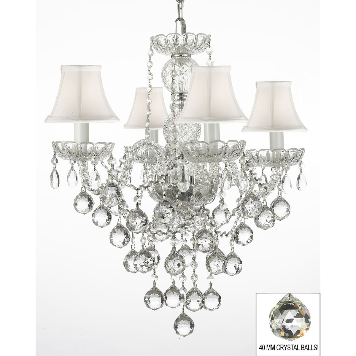 Swarovski Crystal Trimmed Authentic Chandelier Lighting - Chandeliers For Bedrooms by Overstock.com