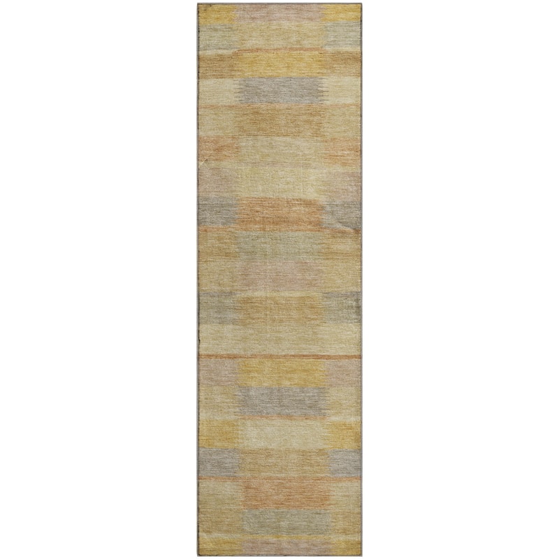 Premium Washable Super Soft Geo Stripe Mayfield Rug