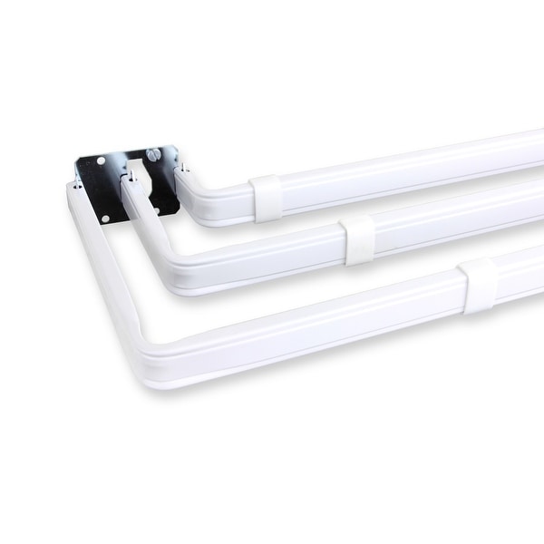 Rod Desyne Lockseam Decorative Window Triple Curtain 84 120 Rod Desyne Lockseam Decorative Window Triple Curtain 84 120 White Free Shipping Today 27188378