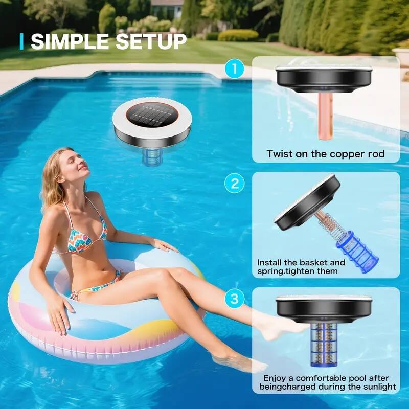 Solar Pool Ionizer Floating Pool Cleaner