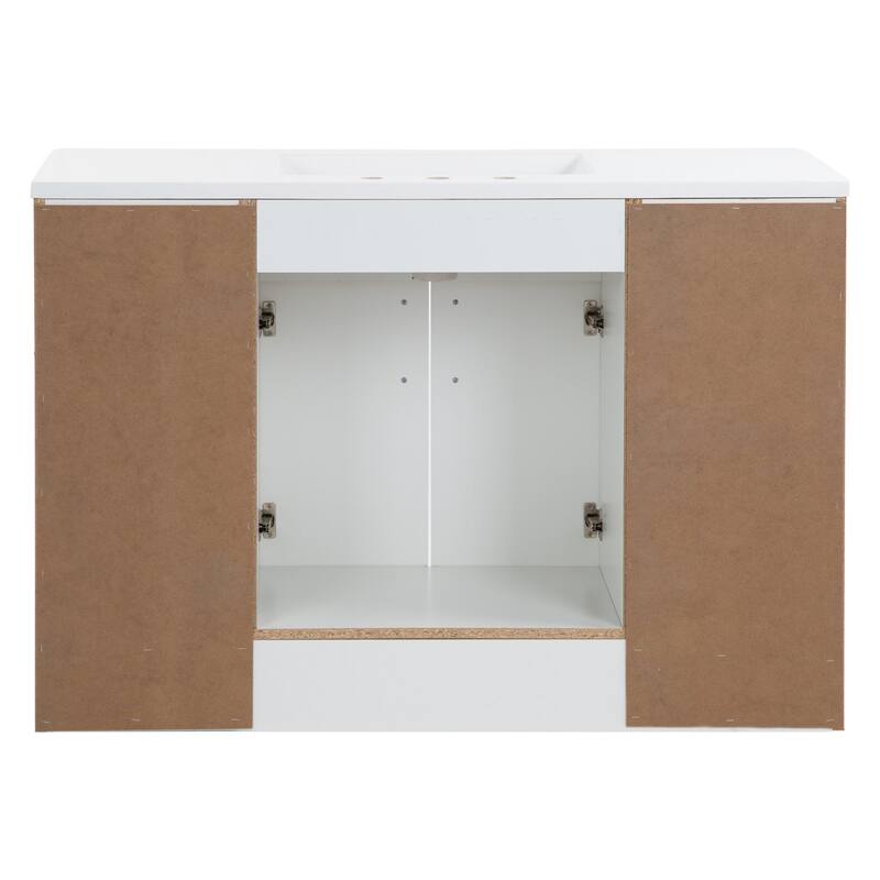 Spring Mill Cabinets Salil 48.5" Bathroom Vanity With Cabinet, 4 Drawers, and White Sink Top