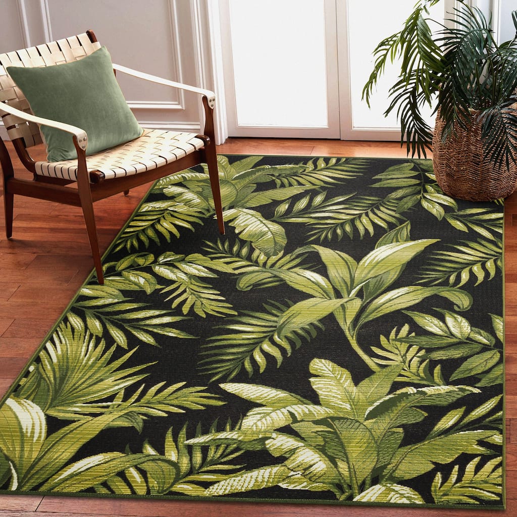 Liora Manne Marina Jungle Leaves Indoor/Outdoor Rug