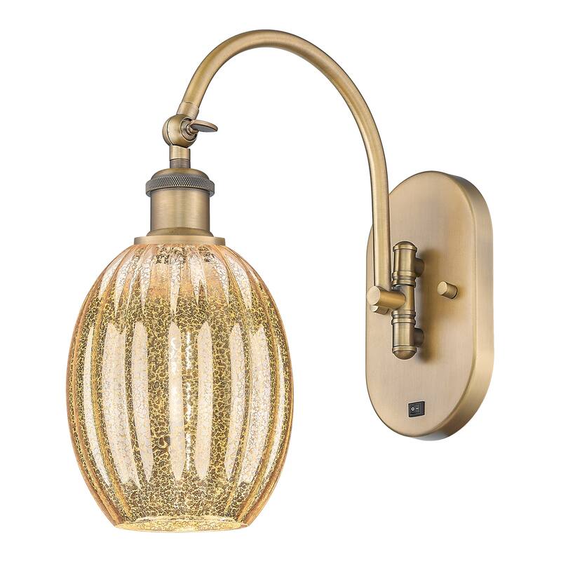 Innovations Lighting Endless Possibilities Ballston - Preston - 1 Light 6" Bulb Shade Swiveling Sconce - Mercury/Brushed Brass
