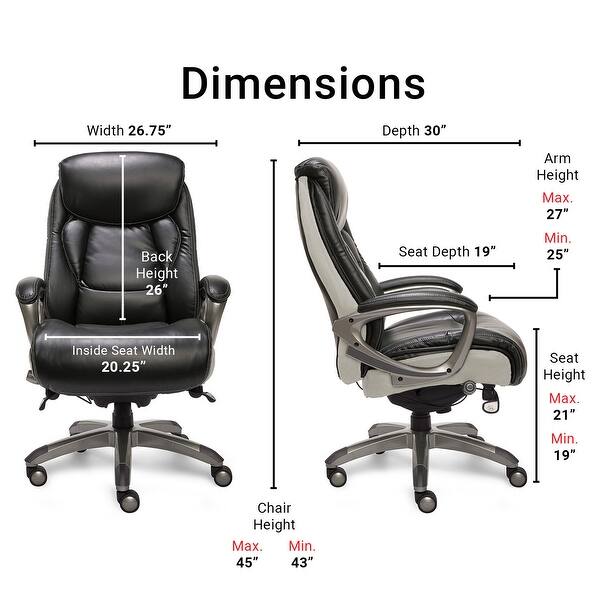 Shop Serta Smart Layers Executive Office Chair Overstock 20603154