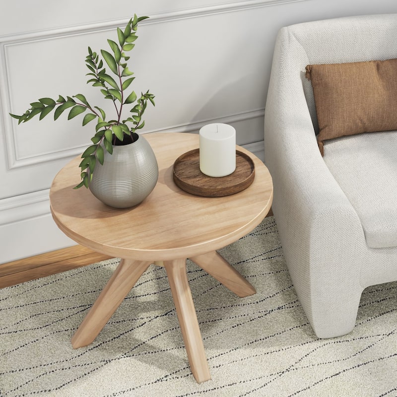 Plank and Beam Verso Round Side Table - 24"
