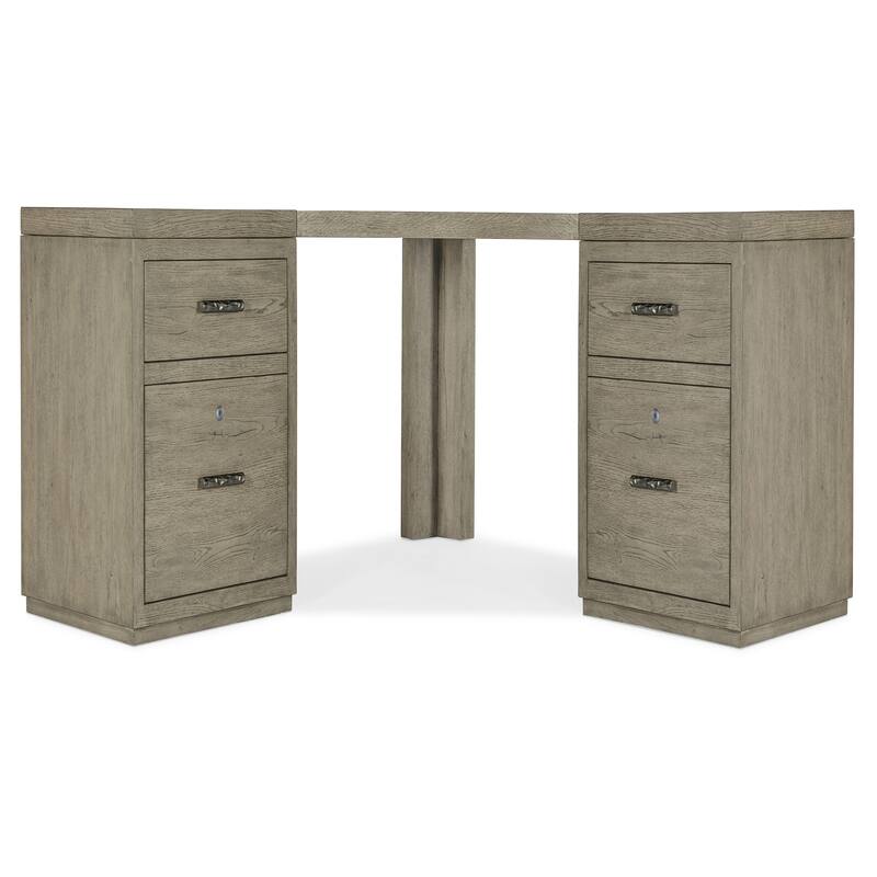 Linville Falls Corner Desk with Two Files
