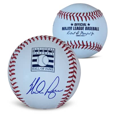 Nolan Ryan Autographed MLB Signed Hall of Fame HOF Baseball Beckett COA With UV Display Case - 8'6" x 11'6"