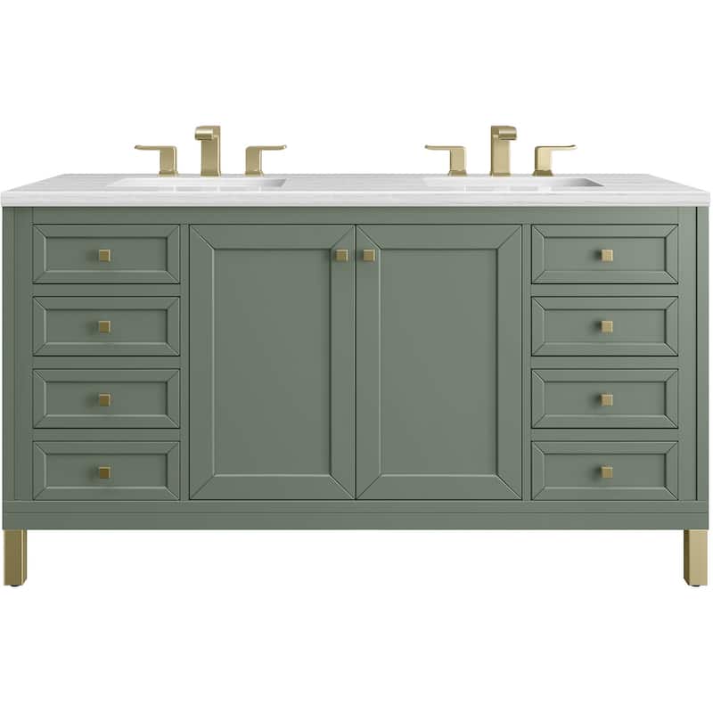 James Martin Vanities 503-V60D-3AF Chicago 60" Free Standing Double - Smokey Celadon