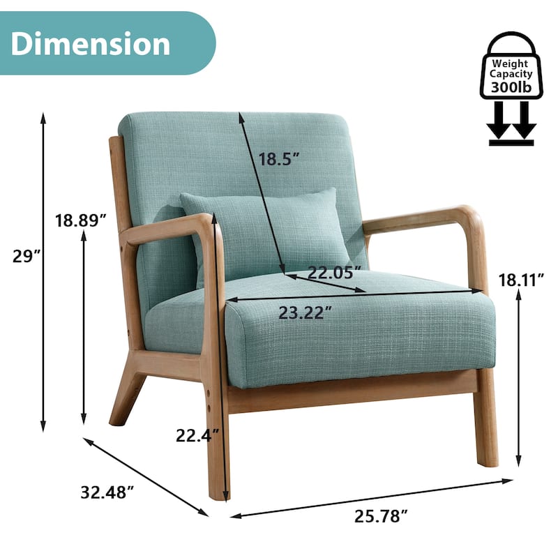 Aston Modern Solid wood Accent Chair for Living Room