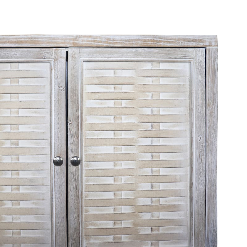 Accent Cabinet 4 Door Wooden Cabinet Sideboard Buffet Server Cabinet Storage Cabinet
