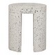 preview thumbnail 2 of 4, Aurelle Home Lisette Modern Concrete Terrazzo Outdoor Stool