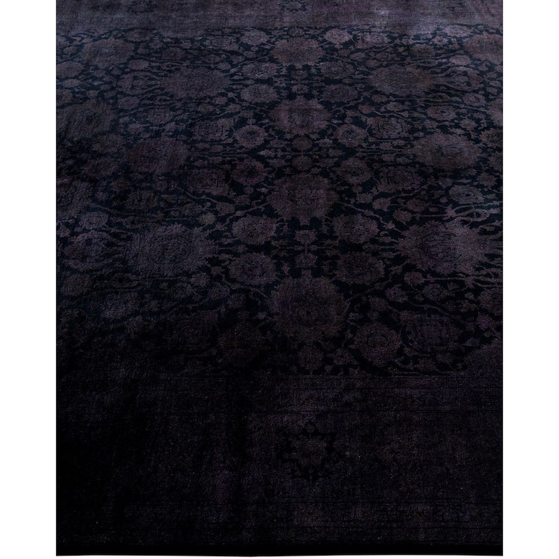 Fine Vibrance One-of-a-Kind Hand-Knotted Area Rug - Black, 6' 1" x 9' 3" - 6' 1" x 9' 3"
