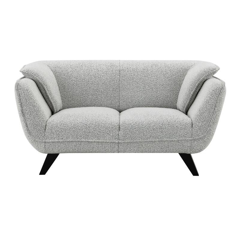 Light Gray Boucle Loveseat