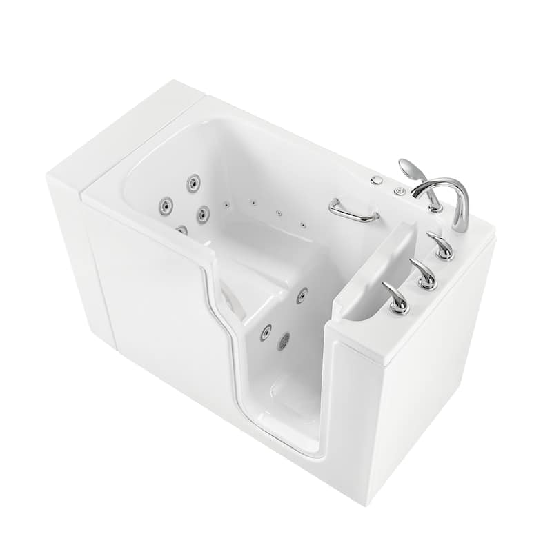 Ella Standard Acrylic Hydro Massage Walk in Tub 30"x52", 5 Piece Faucet