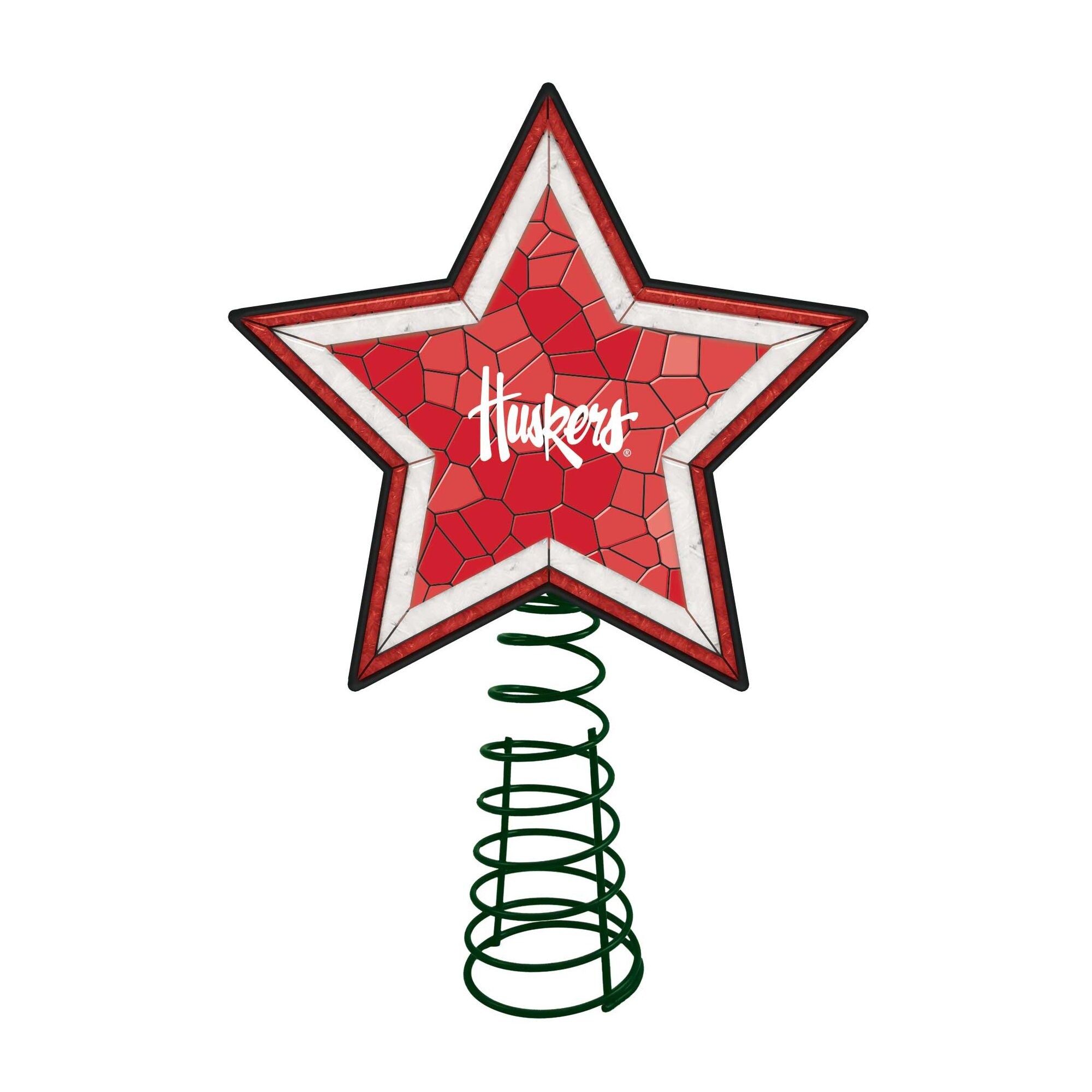 Shop 10 Lighted Pink And White Star Ncaa Nebraska Cornhuskers Christmas Tree Topper Free Shipping Today Overstock 29561898