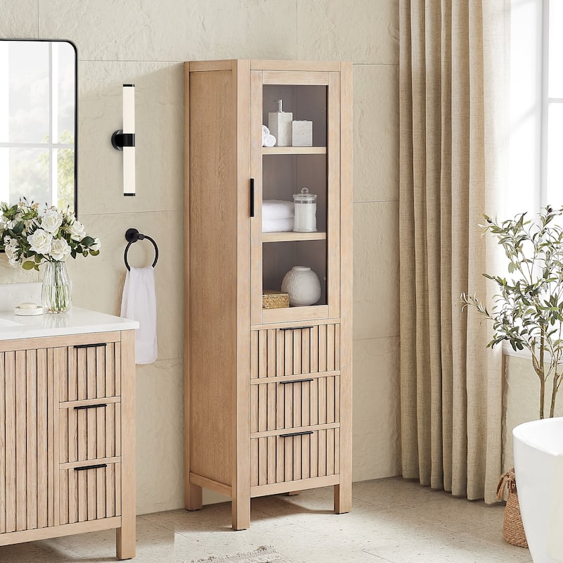 Shenzhen Solid Wood Bathroom Storage Cabinet