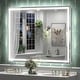 preview thumbnail 16 of 118, KIOTEE Super Bright Anti-fog LED Bathroom Mirror with Backlit and Front Lighting 3-Year Warranty 51x40