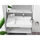 preview thumbnail 7 of 175, Juniper Stone Solid Surface Wall-mounted Vessel Sink 36" Right Basin - White