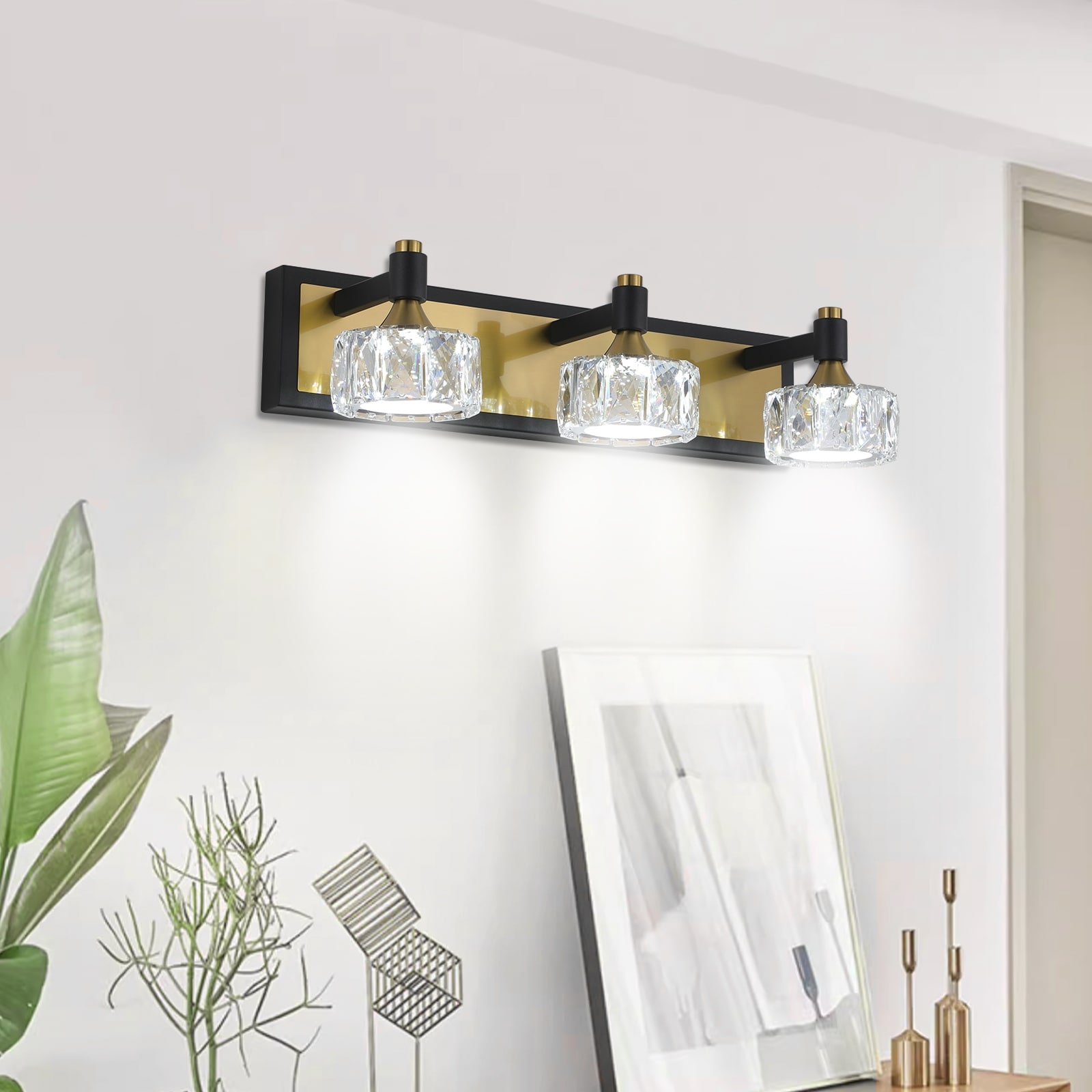 Crystal bathroom hot sale vanity light fixtures