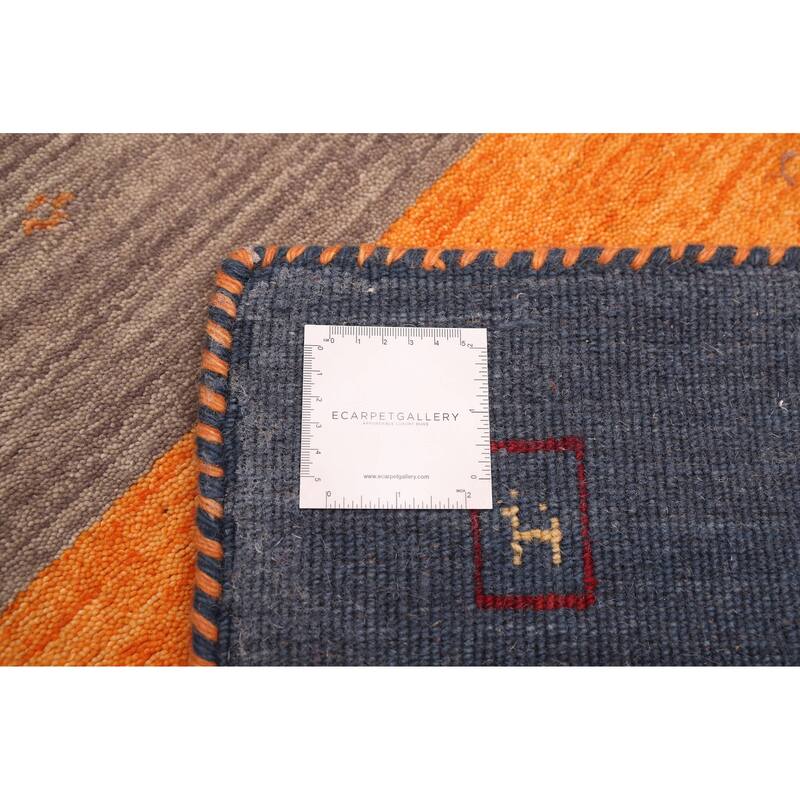 ECARPETGALLERY Hand Loomed Kashkuli Gabbeh Multi Color Wool Rug - 6'9 x 9'8