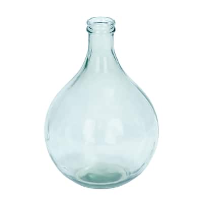 Recycled Glass Handmade Spanish Bottle Decorative Vase - Blue, Teal, Clear, Brown, Green - Roche River Decor