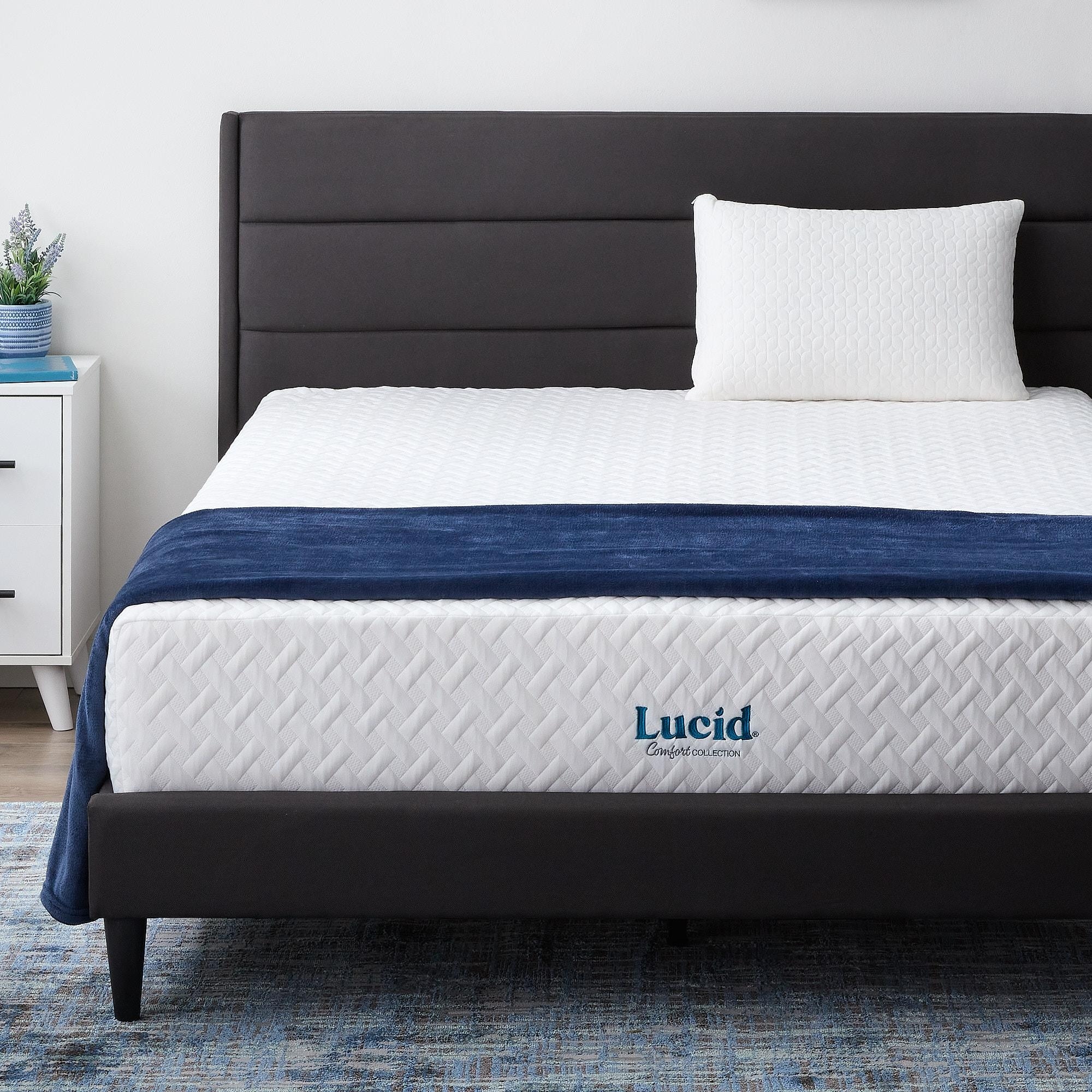 Lucid 12 inch plush gel memory foam mattress hot sale