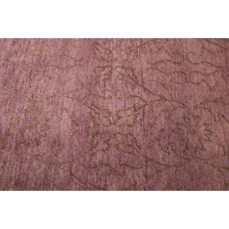 ECARPETGALLERY Hand-knotted Elysian Violet Wool Rug - 6'0 x 8'11
