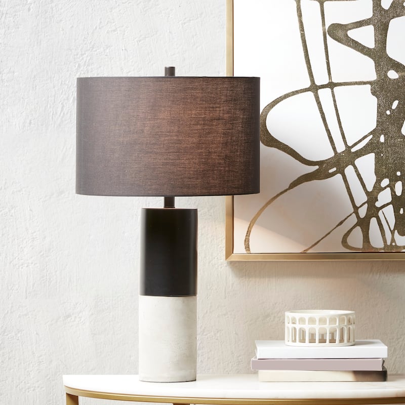 INK+IVY Fulton Metal and Concrete Table Lamp