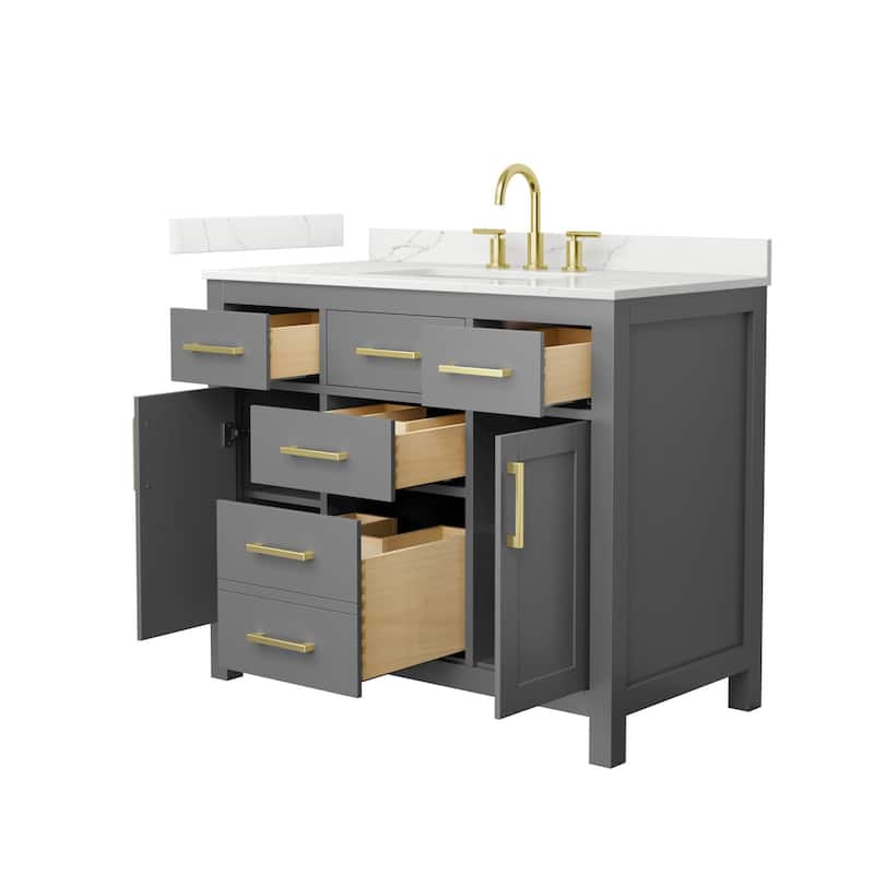 Wyndham Collection WCG2424-42S-QTZ-US3MXX Beckett 42" Free Standing
