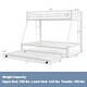 preview thumbnail 13 of 17, Costway Twin Over Full Metal Slats Bunk Bed Frame with Trundle, Guard