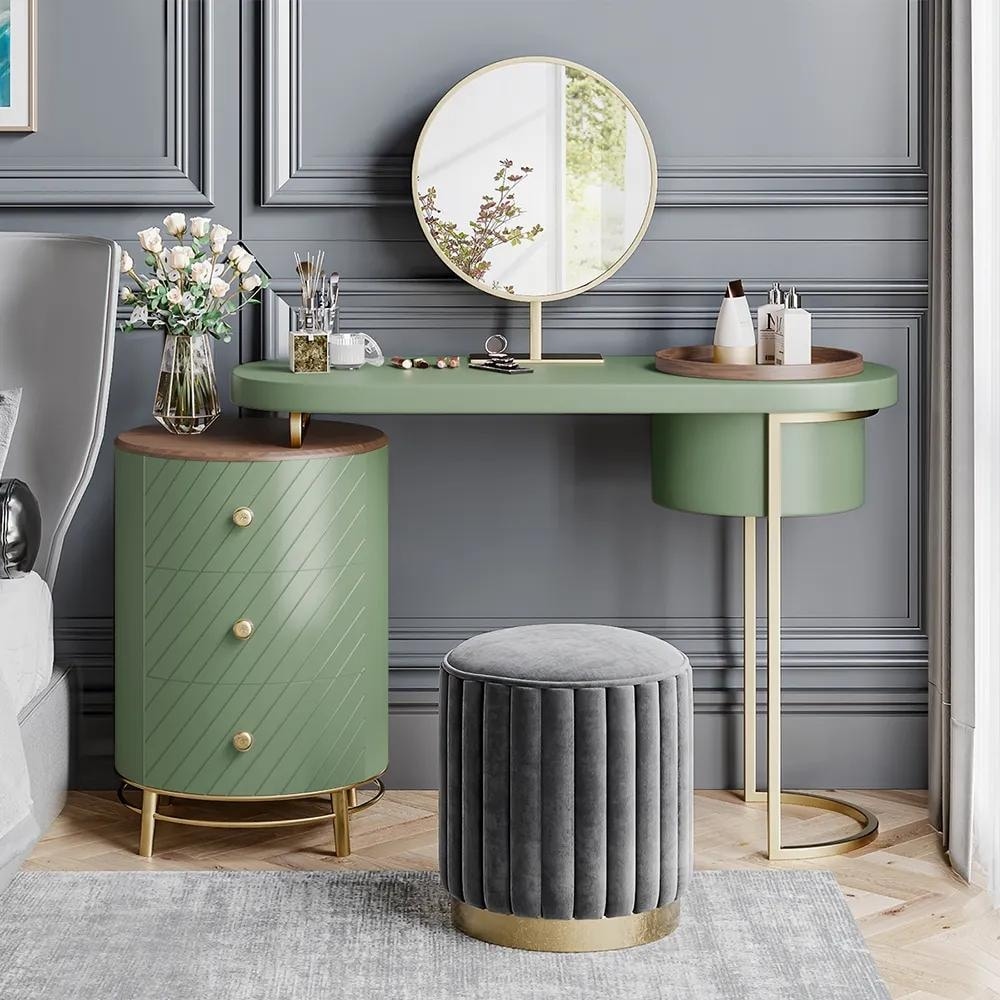 Modern Makeup Vanity Table With LED Lighted Mirror, Dressing Table with  Movable Tray Top, Without Stool - Bed Bath & Beyond - 36026076