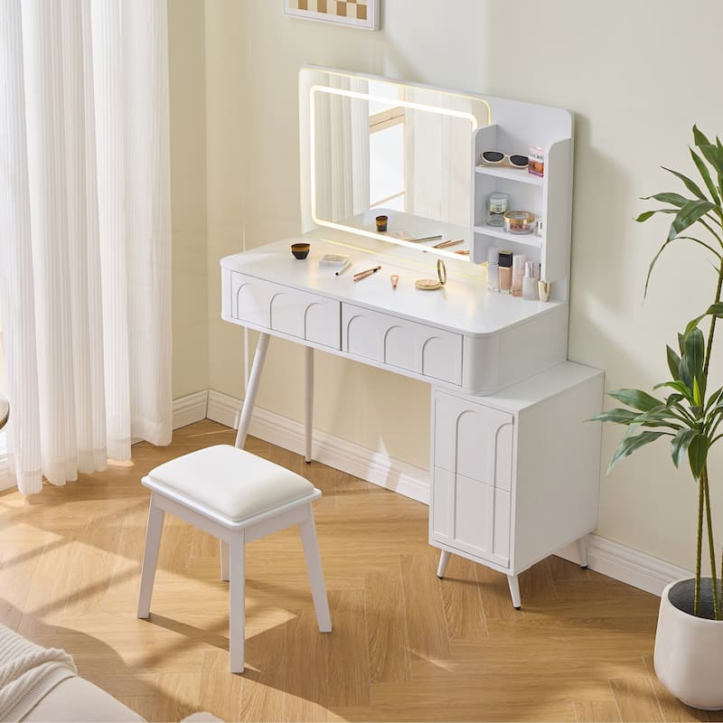 Modern Makeup Vanity Desk with LED Lights