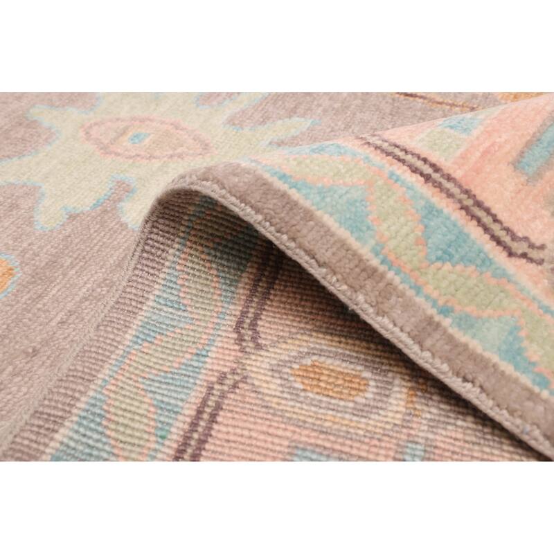 ECARPETGALLERY Hand-knotted Modern Oushak Brown Wool Rug - 9'3 x 12'1