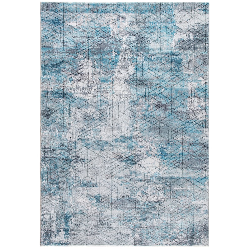 Domani Comfort Geometric Marble Faux Fur Rug - 6' x 9'