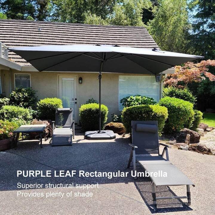 PURPLE LEAF 9 x 11.5 ft 360 Degree Rotation Patio Cantilever Umbrella