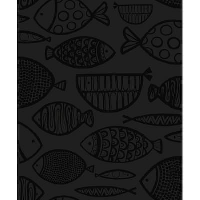 Seabrook Designs Cadence Fish Non-Woven Unpasted Wallpaper
