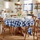 preview thumbnail 30 of 33, The Gray Barn Emily Gulch Buffalo Check Tablecloth 70" Round - Blue/White