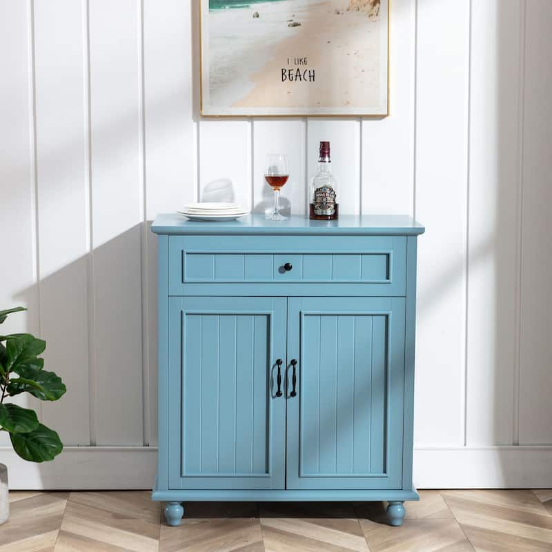 Sideboard Buffet Cabinet Storage Kitchen Cabinet with Drawers - Blue