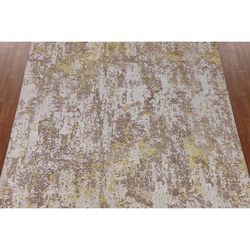 Multi-Color Modern / Abstract Area Rug Handmade Wool Carpet - 8'1"x 9'9"
