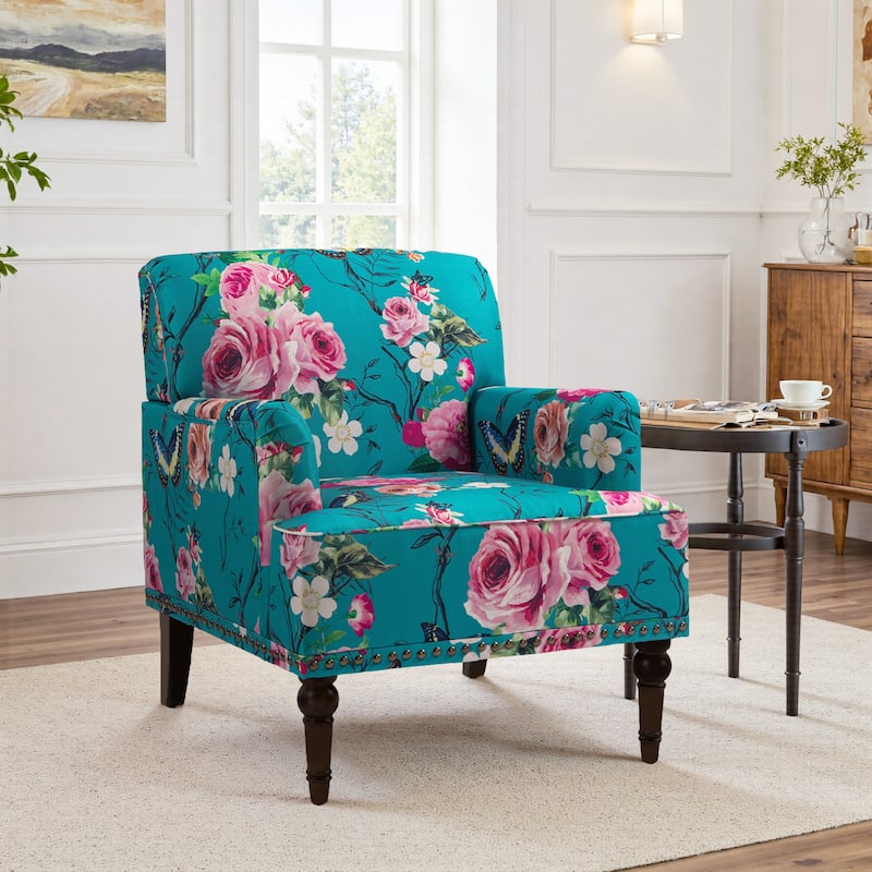 Vintage 29" W Patterned Striped Accent Chairs