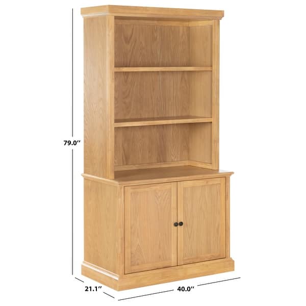 dimension image slide 0 of 2, SAFAVIEH Couture Haylina 4-Shelf Wood Bookcase - 40"W x 21"D x 79"H