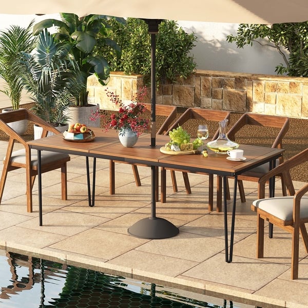International Caravan Outdoor Wood Corner Double Chair