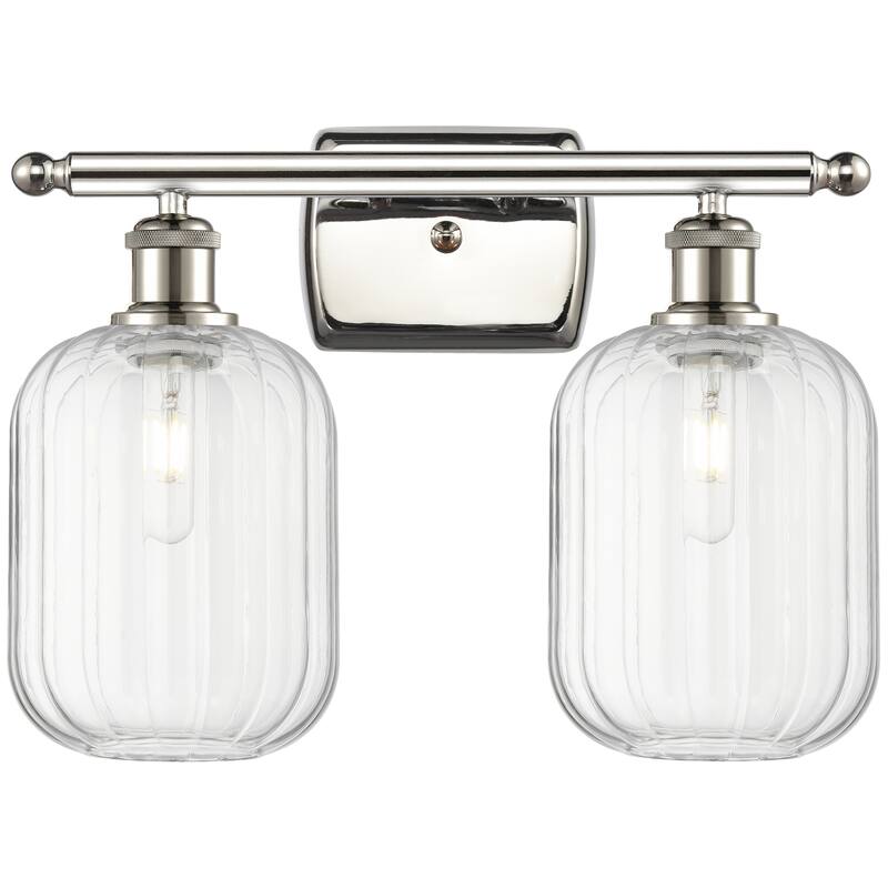 Innovations Lighting Endless Possibilities Ballston - Preston - 2 Light 17" Jar Shade Bath Vanity Light - Clear/Polished Nickel