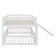 preview thumbnail 6 of 19, Full over Full Low Wood Bunk Bed with Guardrail, Ladder & Slide